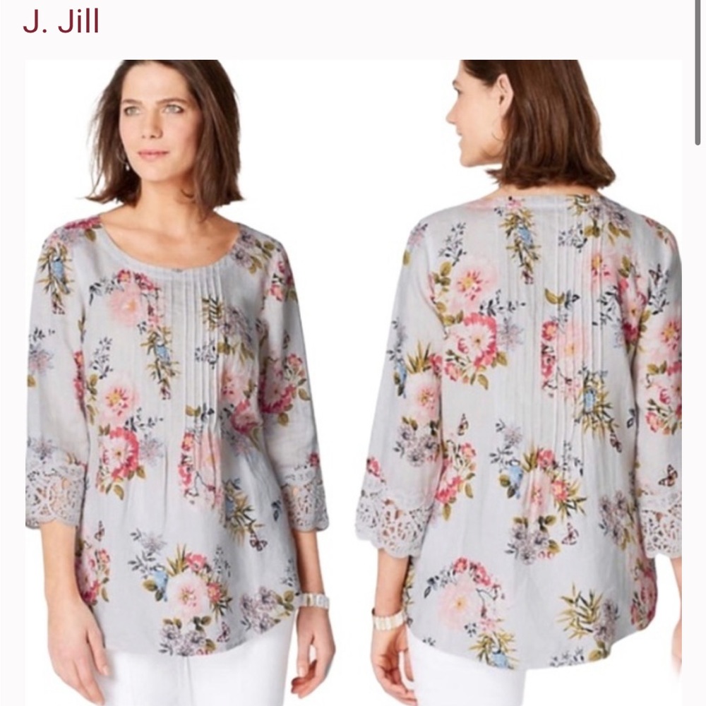 J.Jill Love Linen Floral Top